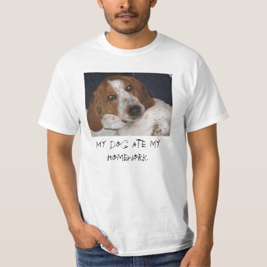T-shirt Mon chien a mangé mon travail (Devant)