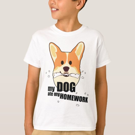 T-shirt Mon chien a mangé mon travail (Devant)