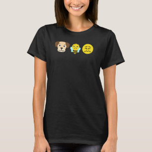 T-shirt Mon Chien A Marché Sur Une Abeille Grimacer Face M