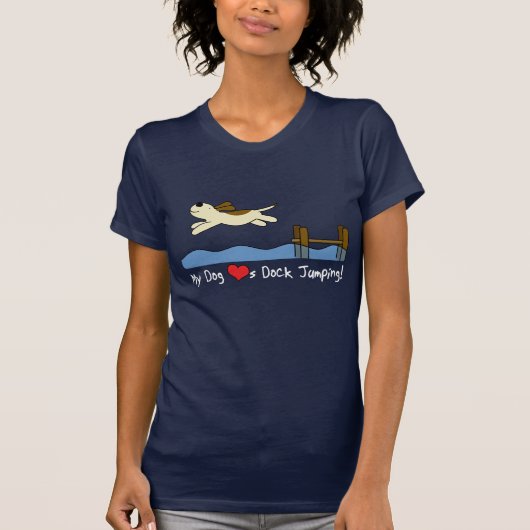 T-shirt Mon chien aime sauter de dock (Devant)