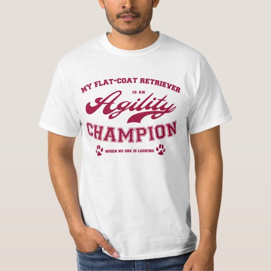T-shirt Mon chien d'arrêt Plat-Enduit est un champion (Devant)