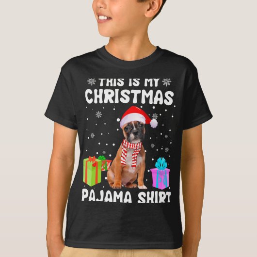 T-shirt Mon Chien de Noël Chien de Chien de Chien Pajama C (Devant)