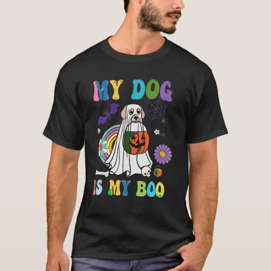 T-shirt Mon Chien Est Boo Drôle Propriétaire Chien Boo Gho (Devant)