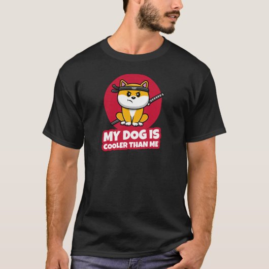 T-shirt Mon chien est Glacière que moi Drôle Ninja (Devant)