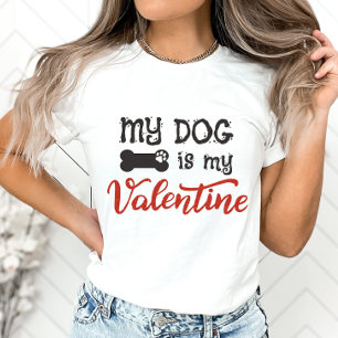 T-shirt Mon Chien Est Ma Chemise Valentine, Amoureux de le