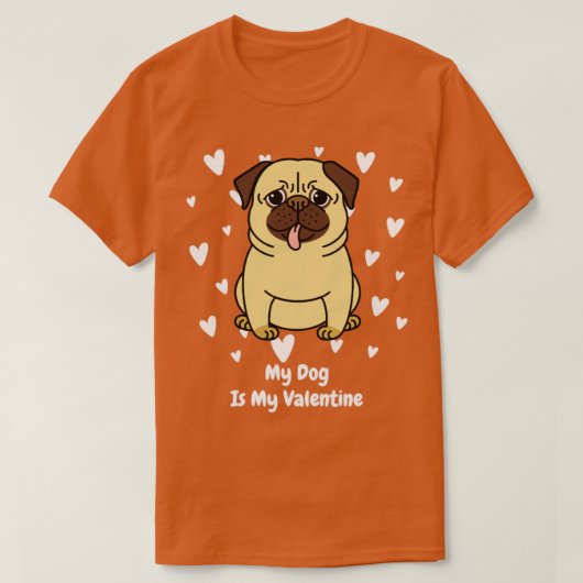 T-shirt Mon chien est ma Saint Valentin (Design devant)