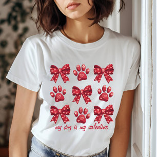 T-shirt Mon Chien Est Mes Patrouilles Saint Valentin Rouge