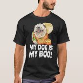 T-shirt Mon Chien Est Mon Boo Halloween Jour Flambant Femm (Devant)