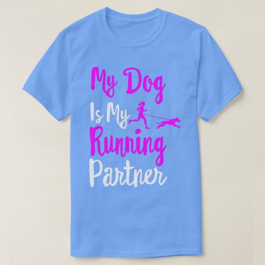 T-shirt mon chien est mon partenaire de course (Design devant)