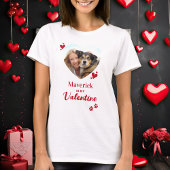 T-shirt Mon Chien Est Mon Saint Valentin Personnalisé Coeu