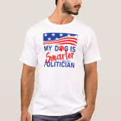 T-shirt Mon chien est plus intelligent que votre politicie (Devant)