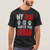 T-shirt Mon Chien Est Plus Intelligent Que Votre Premier M (Devant)