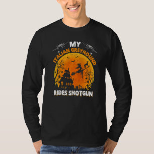 T-shirt Mon chien levrier italien fait du covoiturage Hall
