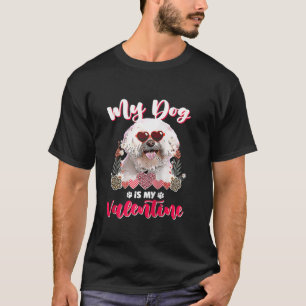 T-shirt Mon Chien Maltais Est Ma Saint Valentin Joyeuse Jo