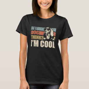 T-shirt Mon chien pense que je suis Cool Basset Hound Retr