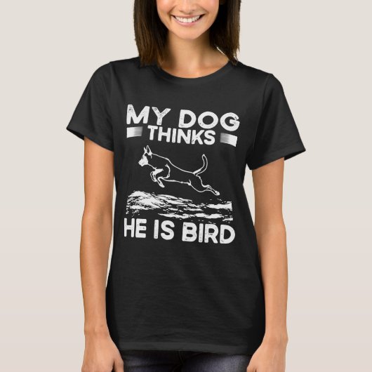 T-shirt Mon Chien Pense Qu'Il Est Une Plongée Dans Un Amar (Devant)