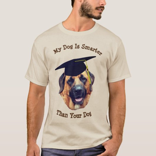 T-shirt Mon chien plus intelligent que votre mastiff drôle (Devant)