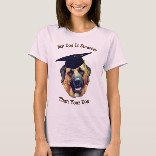 T-shirt Mon chien plus intelligent que votre mastiff drôle (Devant)