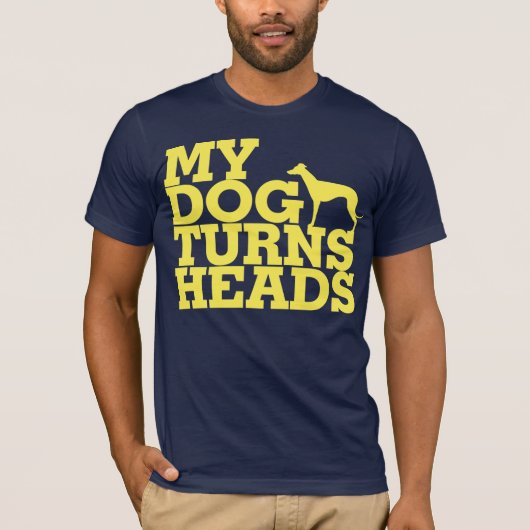 T-shirt Mon chien tourne le lévrier de têtes (Devant)