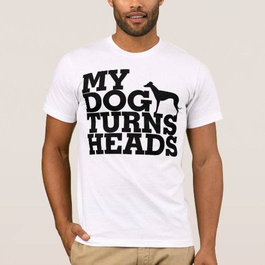 T-shirt Mon chien tourne le lévrier de têtes (Devant)