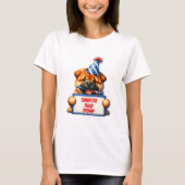T-shirt Mon Chow Est Plus Intelligent Que Trump (Devant)