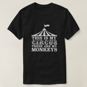 T-shirt Mon Cirque Mes Singes Bannière de tente drôle cita
