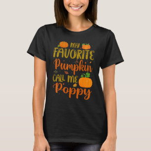 T-shirt Mon Citrouille favori Appelez-moi Poppy Citrouille