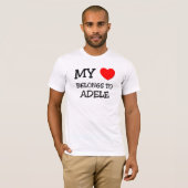 T-shirt Mon coeur appartient à ADELE (Devant entier)