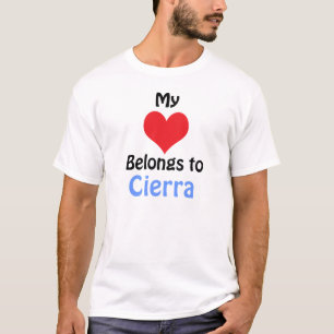 T-shirt Mon coeur appartient à Cierra