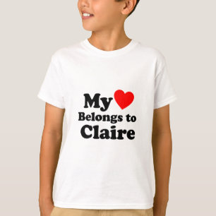 T-shirt Mon coeur appartient à Claire