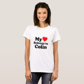 T-shirt Mon coeur appartient à Colin (Devant entier)