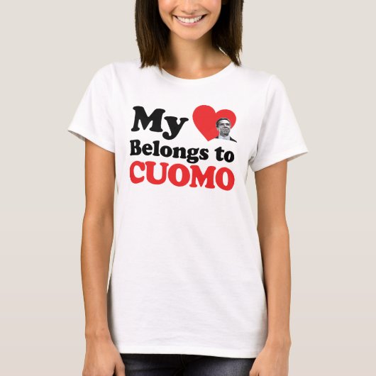 T-shirt Mon coeur appartient à Cuomo (Devant)