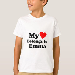 T-shirt Mon coeur appartient à Emma