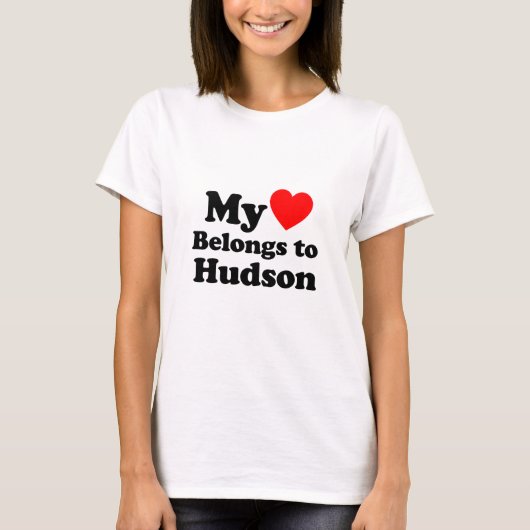 T-shirt Mon coeur appartient à Hudson (Devant)