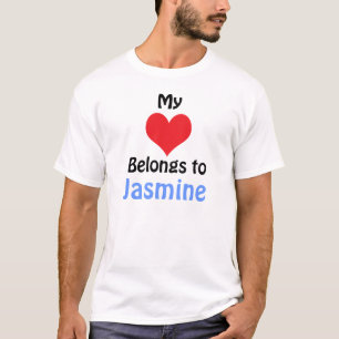 T-shirt Mon cœur appartient à Jasmine
