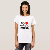 T-shirt Mon coeur appartient à Joseph (Devant entier)