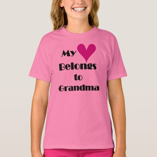 T-shirt Mon coeur appartient à la grand-maman (Devant)