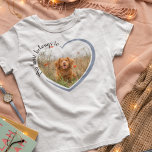 T-shirt Mon coeur appartient à la photo de chien<br><div class="desc">Ce joli design photo en forme de coeur fait le cadeau parfait! **VEUILLEZ LIRE AVANT DE COMMANDER** 1. Si vous effectuez des modifications et que la conception est rognée ou ne s'affiche pas correctement à l'écran, veuillez utiliser le service de conception en direct pour vous aider à la corriger. 2....</div>