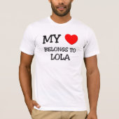 T-shirt Mon coeur appartient à LOLA (Devant)