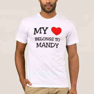 T-shirt Mon coeur appartient à MANDY