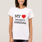 T-shirt Mon coeur appartient à Marshall (Devant)