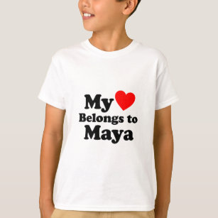 T-shirt Mon coeur appartient à Maya