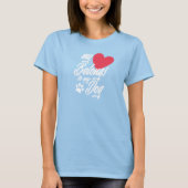 T-shirt Mon coeur appartient à mon chien Valentine| T-shir (Devant)