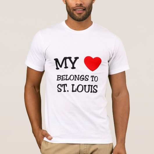 T-shirt Mon coeur appartient à ST LOUIS (Devant)