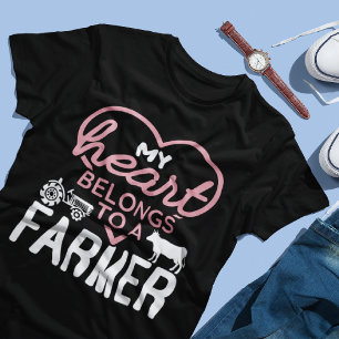 T-shirt Mon coeur appartient à un agriculteur