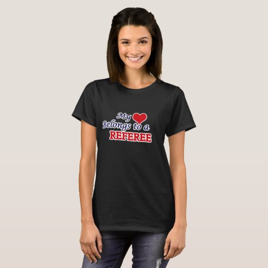 T-shirt Mon coeur appartient à un arbitre (Devant entier)