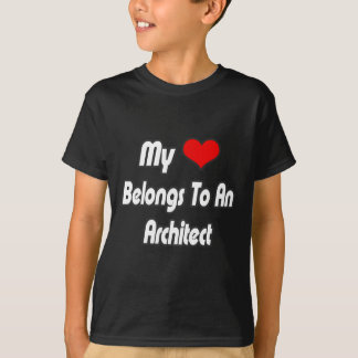 T-shirt Mon Coeur Appartient À Un Architecte