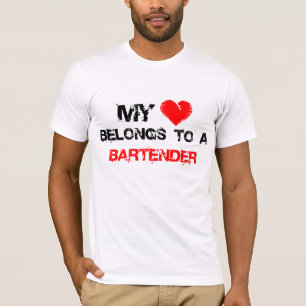 T-shirt Mon Coeur Appartient À Un Barman
