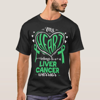 T-shirt Mon Coeur Appartient À Un Cancer Du Foie C