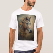 T-shirt Mon Coeur Appartient À Un Cheval Naturel Personnal (Devant)